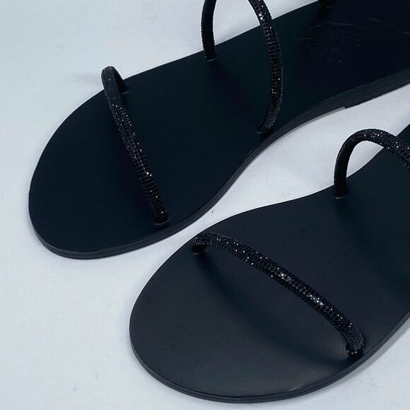 ANCIENT GREEK SANDALS Ofis Low Crystal-Embellished Wraparound Sandals size 39 - Picture 8 of 15